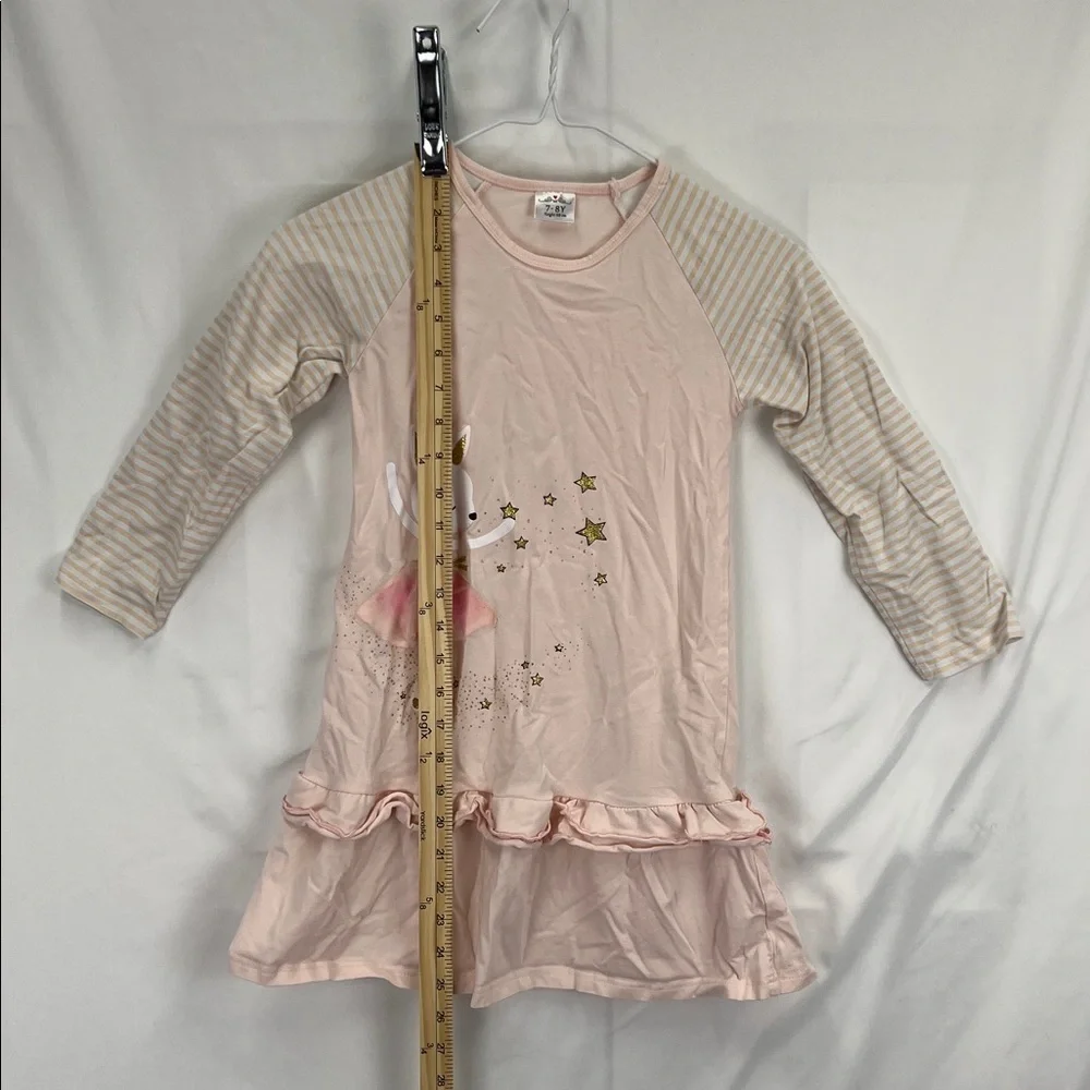 Girl’s Dress - Size 7/8 - Pink and White - Bunny Ballerina